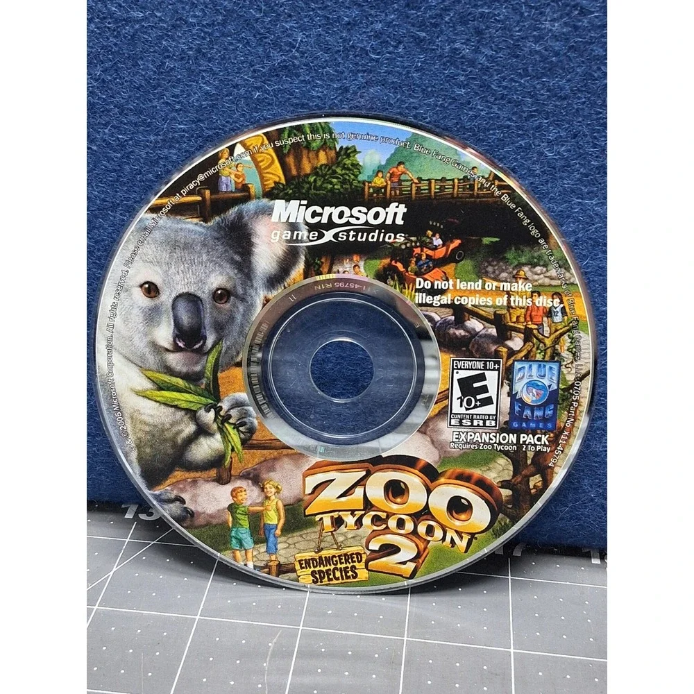 Microsoft Zoo Tycoon 2 Endangered Species PC Expansion Pack Disc Only